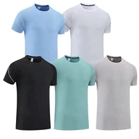 high quality man running t shirts quick dry fitness shirts training short sleeve clothes gym sports shirts tops