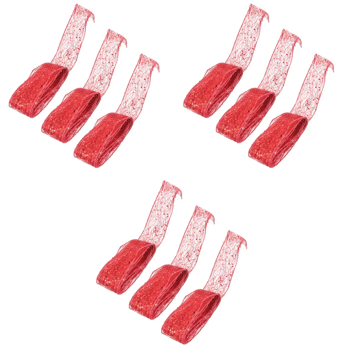 

Ribbon Wrapping Mesh Holiday Tree Party Blue Gifts Web Glitter Christmaspackaging Decoration Gifttrim Wired Making Bow Metallic