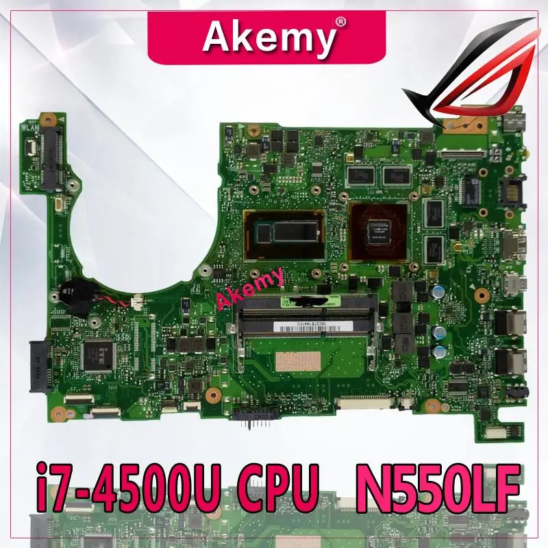 

60NB0230-MBB000 For ASUS Q550LF N550LF Laptop Motherboard SR16Z i7-4500U GT740M DDR3 100% Tested Free board