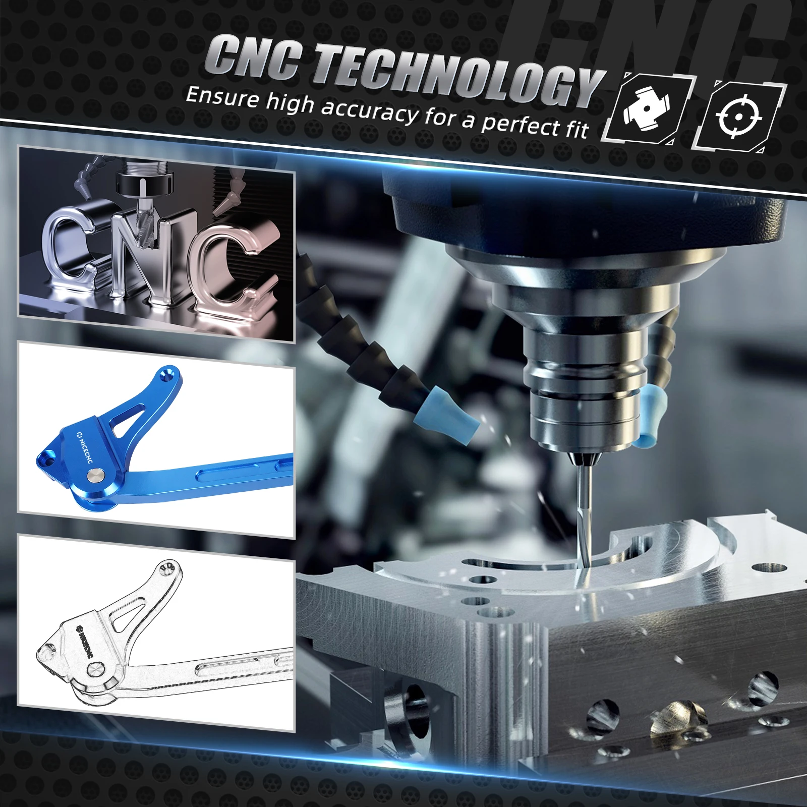 Боковая подставка NICECNC для YAMAHA YZ250 2005-2021 YZ125 05-22 YZ 250 125 мотоциклетные алюминиевые