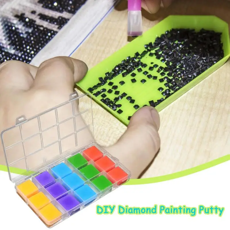 Драгоценный камень искусство воск DIY картина с органайзером коробка 90 шт.