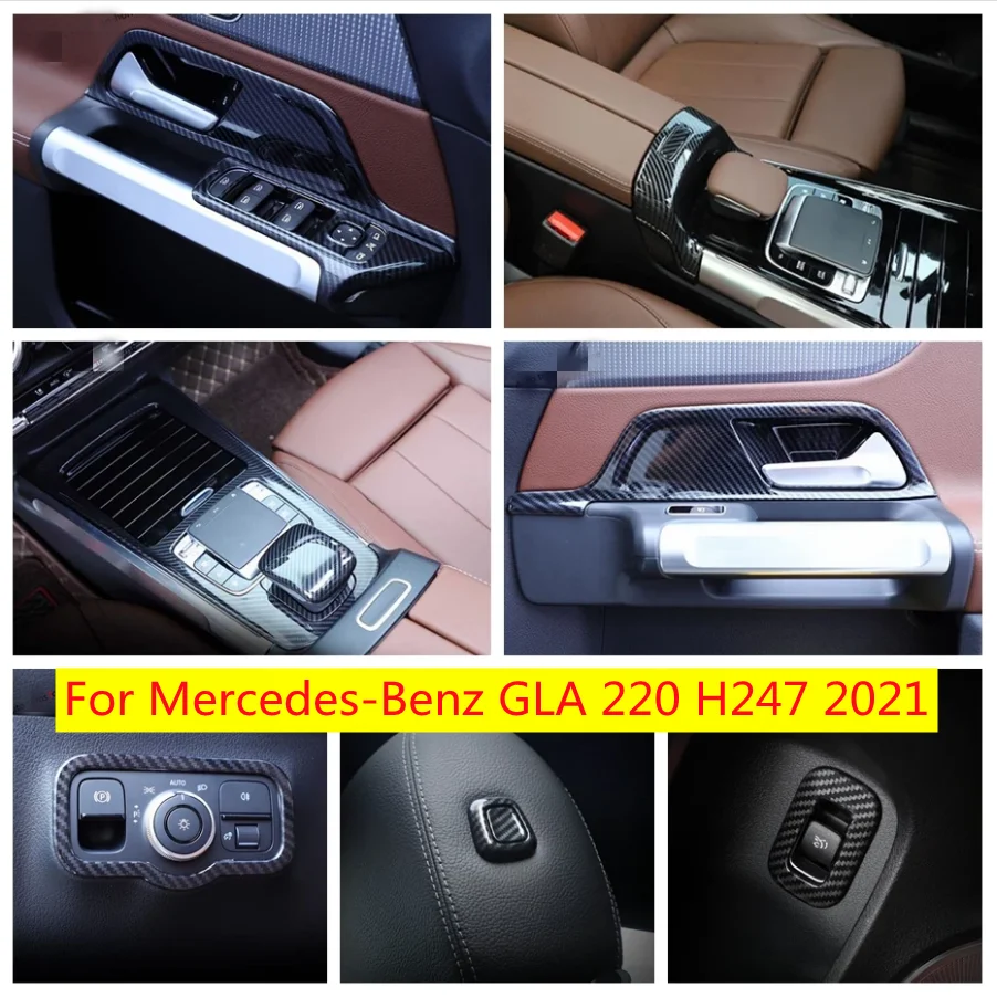 

Аксессуары для Mercedes-Benz GLA 220 H247 2021, панель переключения передач на воздуховод кондиционера, дверная ручка, крышка чаши, внутренняя отделка