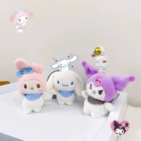 hello kitty cute keychain sanrio anime melody cinnamoroll cartoon plush doll girl creative keychain backpack pendant decoration