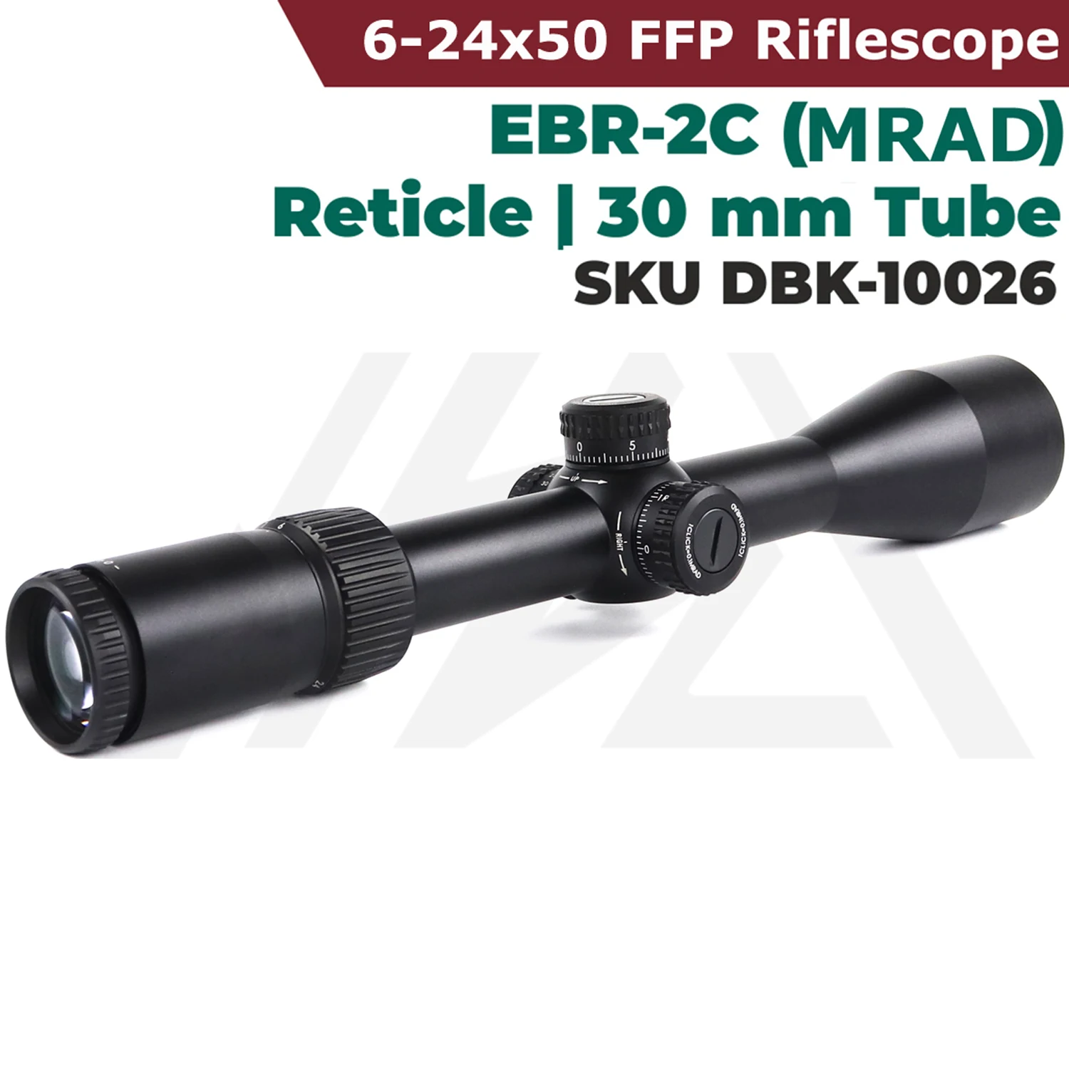 

100% Original Optics 6-24x50 First Focal Plane FFP Riflescopes 30mm Tube EBR-2C (MRAD) Reticle Tactical Rifle Scope
