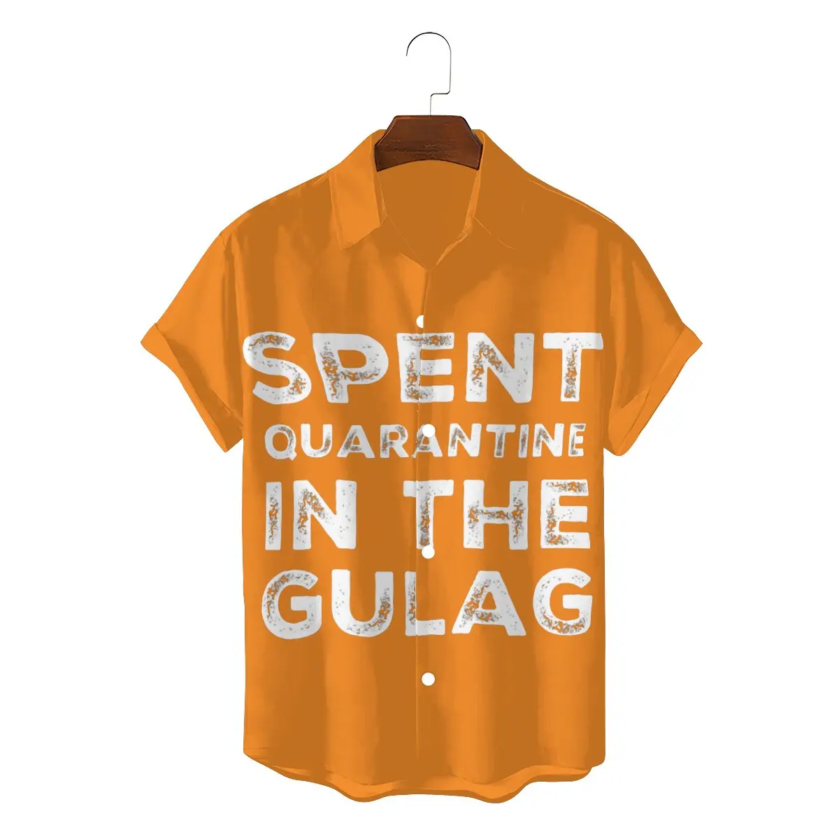 

Spent Quarantine in Gulag Men Hawaii Shirts COD Warzone Game Square Collar Short Sleeve 3D Shirt Humor High Quality Gift Idea
