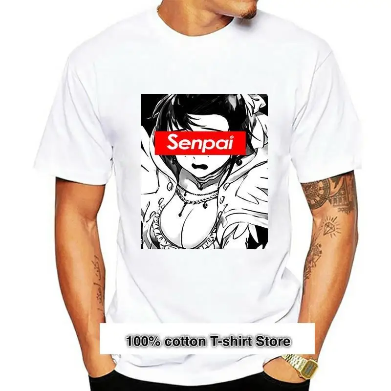 

Senpai-Camiseta de Street для мужчин и женщин, подарок для мужчин и женщин, camiseta japonesa suave с принтом Weeb