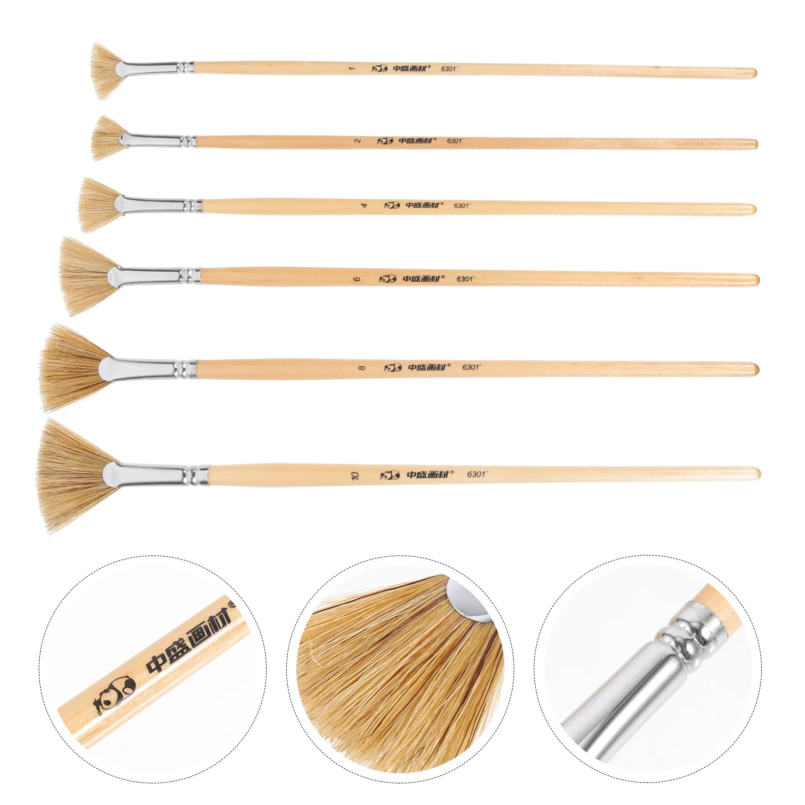 

Brush Paintingbrushes Fanset Watercolordrawing Shaped Artist Acrylic Wall Oil Kit Color Water Fine Portable Bulk Detail Kids