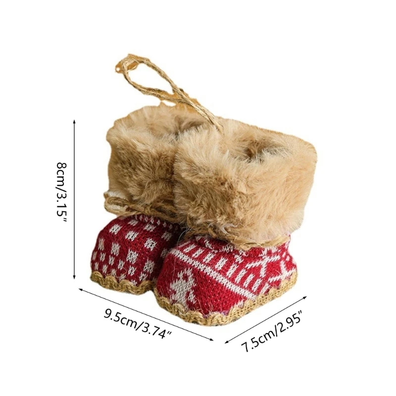 Рождественские вязаные сапоги подвеска рождественское дерево подвесное