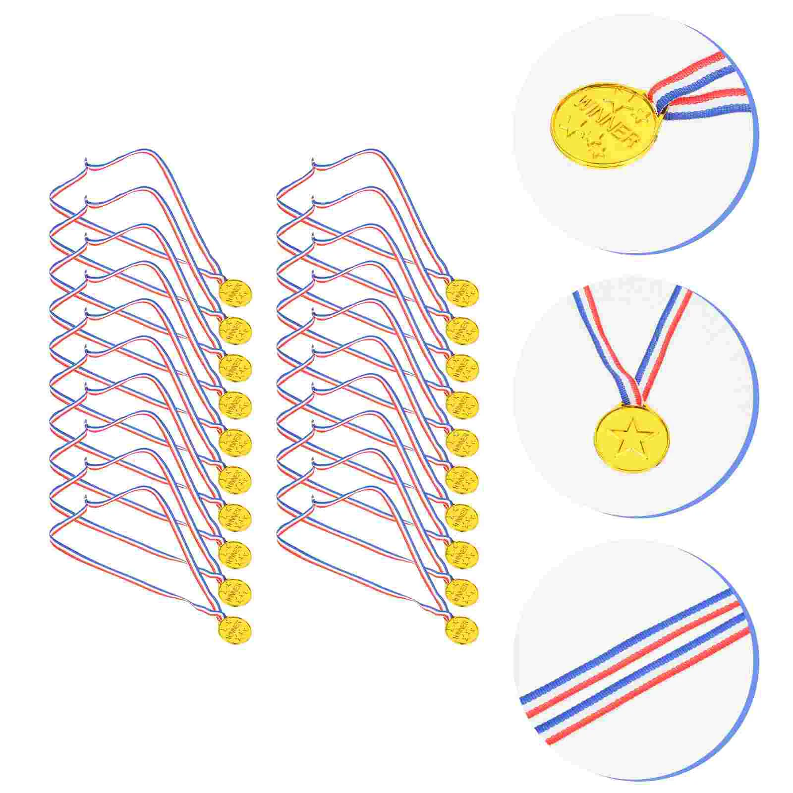 

Children's Medal Toys Medals Hanging Golden Plastic Winner Party Favors Competition Award