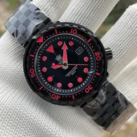 steeidive sd1975xt pvd black tuna dive watch nh35 automatic watch man mechanical watch ceramic bezel 300m dive watch mens watch