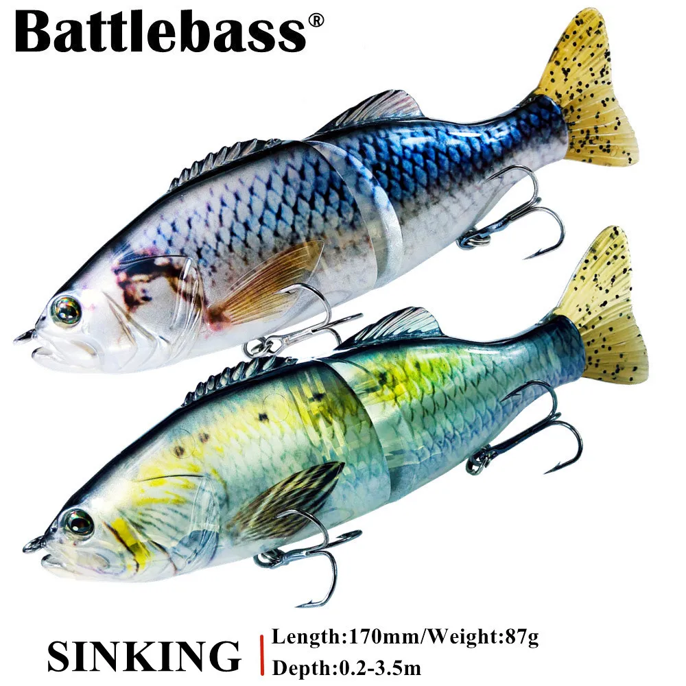 

Swimbait Glide Bait Lifelike Multi Jointed Big Game Lure 2 Segment 17cm 87g Pike Muskie Walleye Bass Salmon Fish Sea Fishing