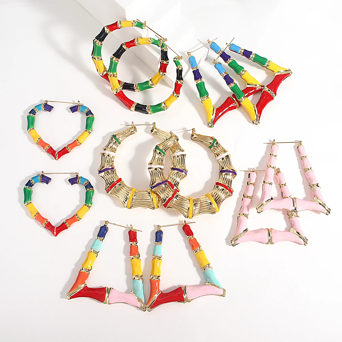 Lifefontier новые серьги ручной работы с белым мраморным узором из полимерной глины для женщин Необычные геометрические Висячие серьги ювелирные изделия 2022