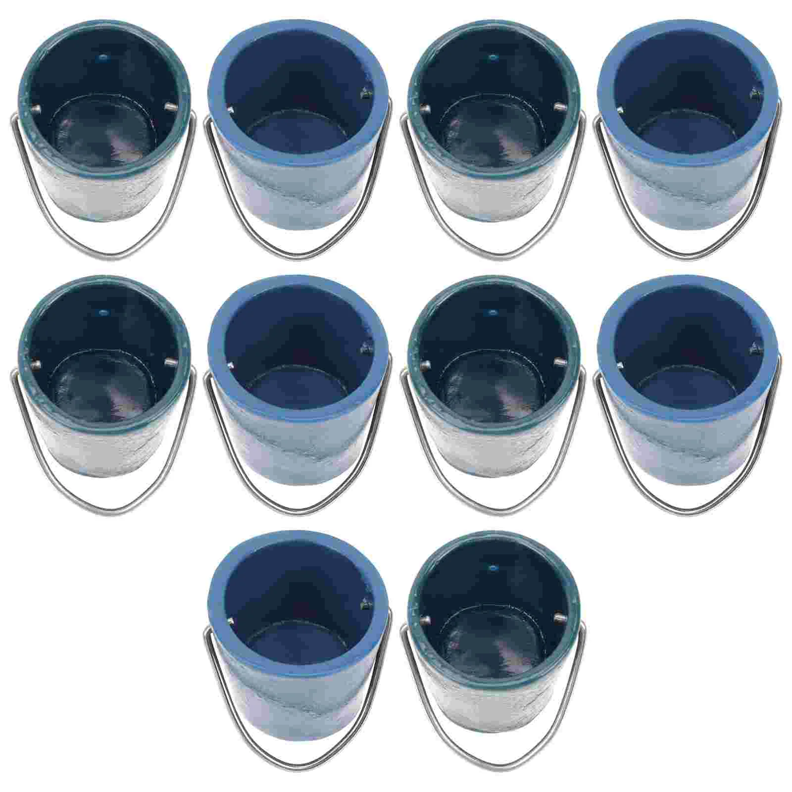 

10 Pcs Micro Landscape Bucket Mini Terrarium Simulation Model Toy Room Miniature Resin Fairy Garden Decor Ornament Child
