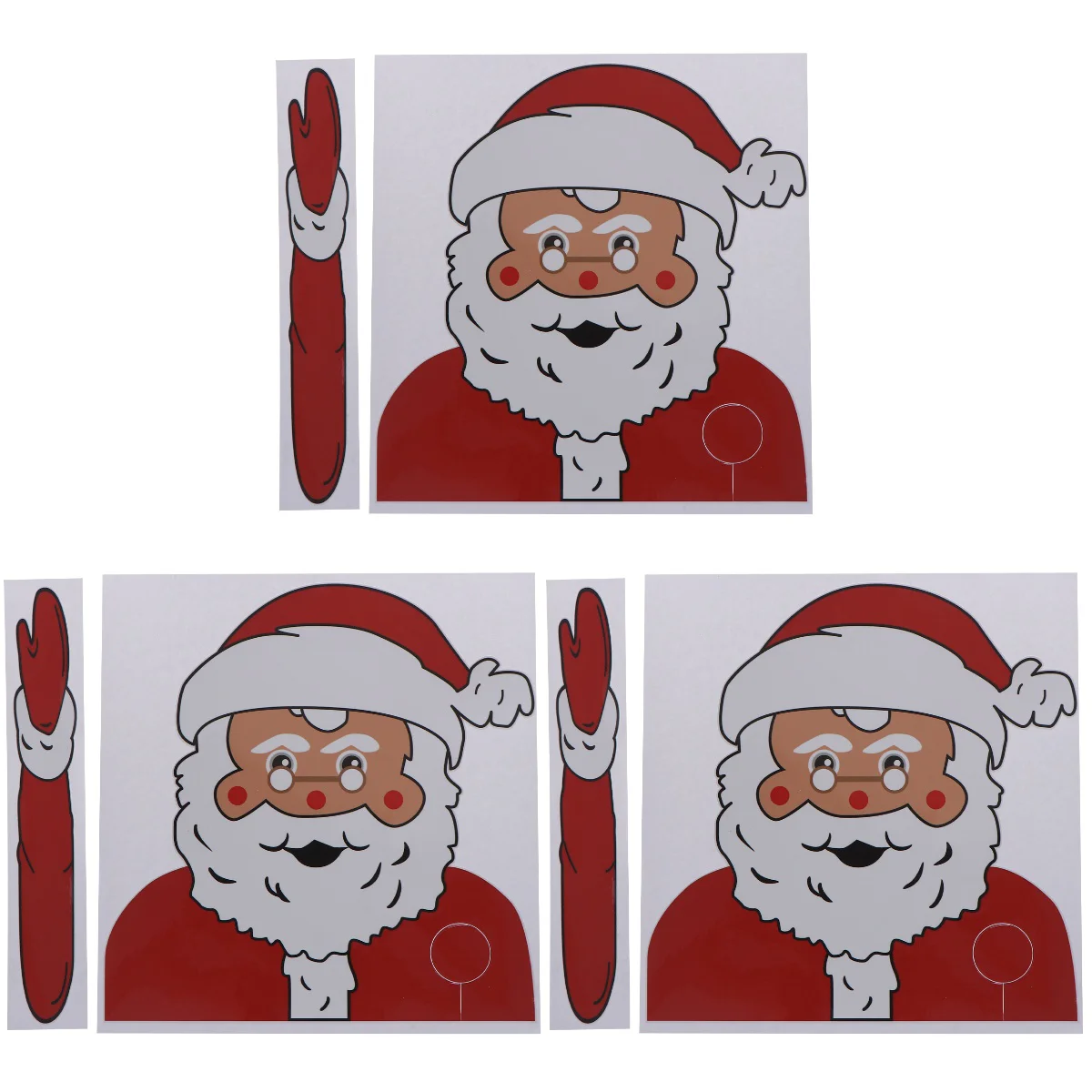 

3 pcs Creative Santa Claus Windscreen Wiper Sticker Delicate Car Windshield Waving Arm Wiper Decal Car Decoration (Styling 8)