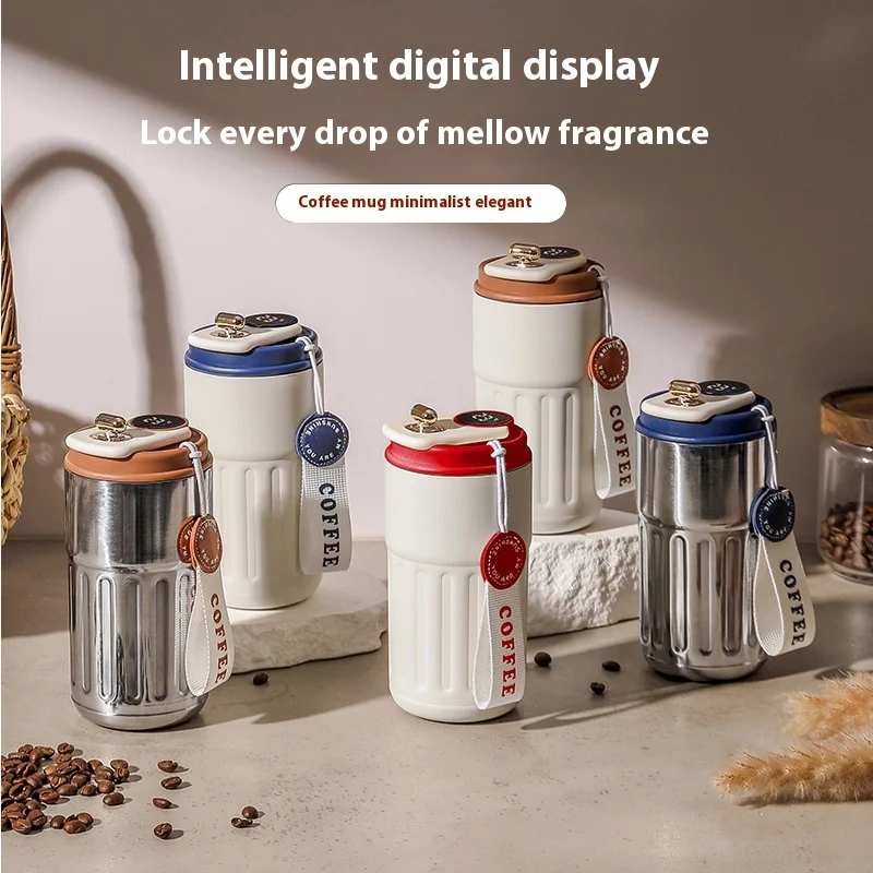 Stainless steel insulated cup intelligent car water temperature display drinking tools gifts