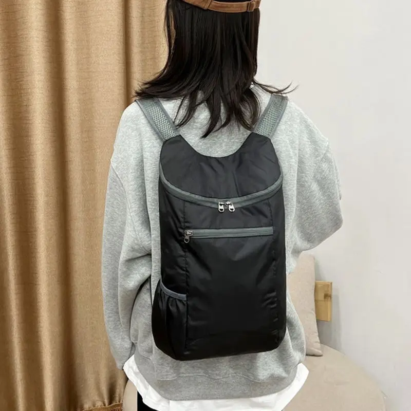

Simple Fashion New Pattern Washable Backpack Waterproof Soft Handle School Pac Dirt Proof Solid Interior Zipper Pocket