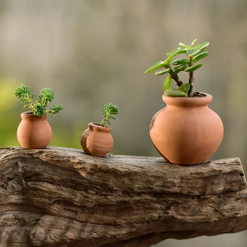 

1PCS Super Mini Pocket Thumb Succulent Seedling Leaf Insert Ceramic Flower Pot Succulent Pot Round Basin