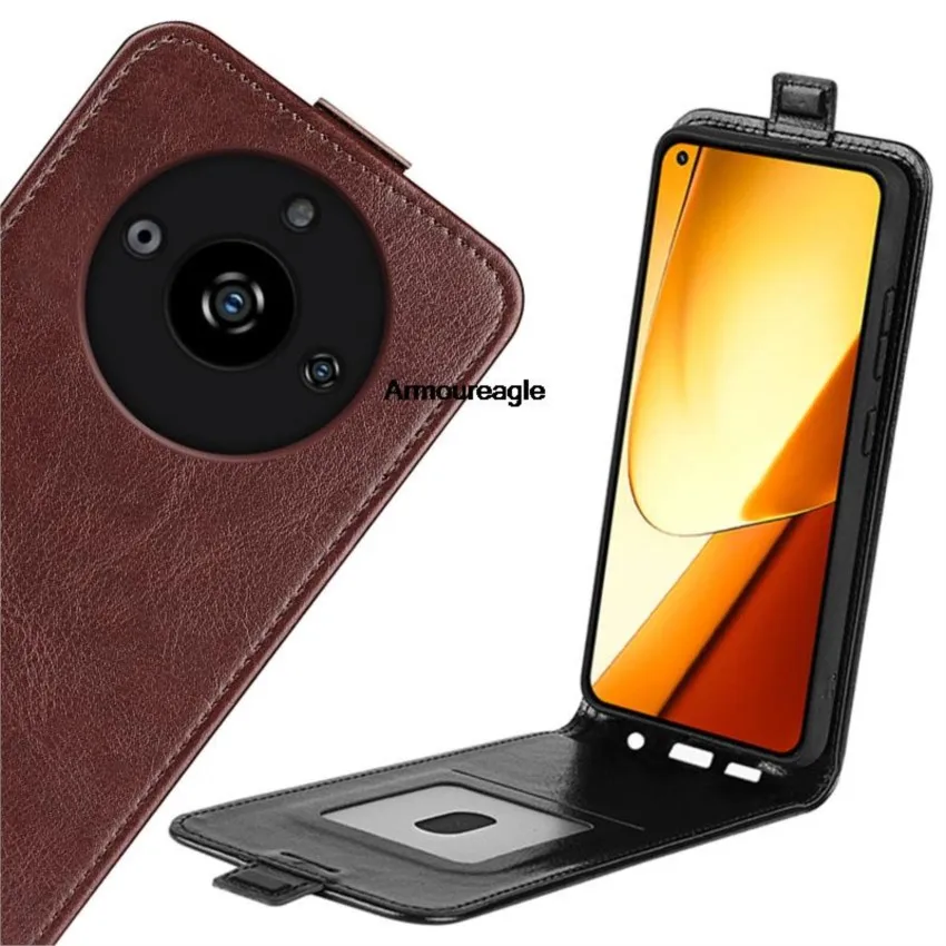 Вертикальный флип-чехол для Realme 11 pro plus 5 г мягкий защитный чехол из искусственной