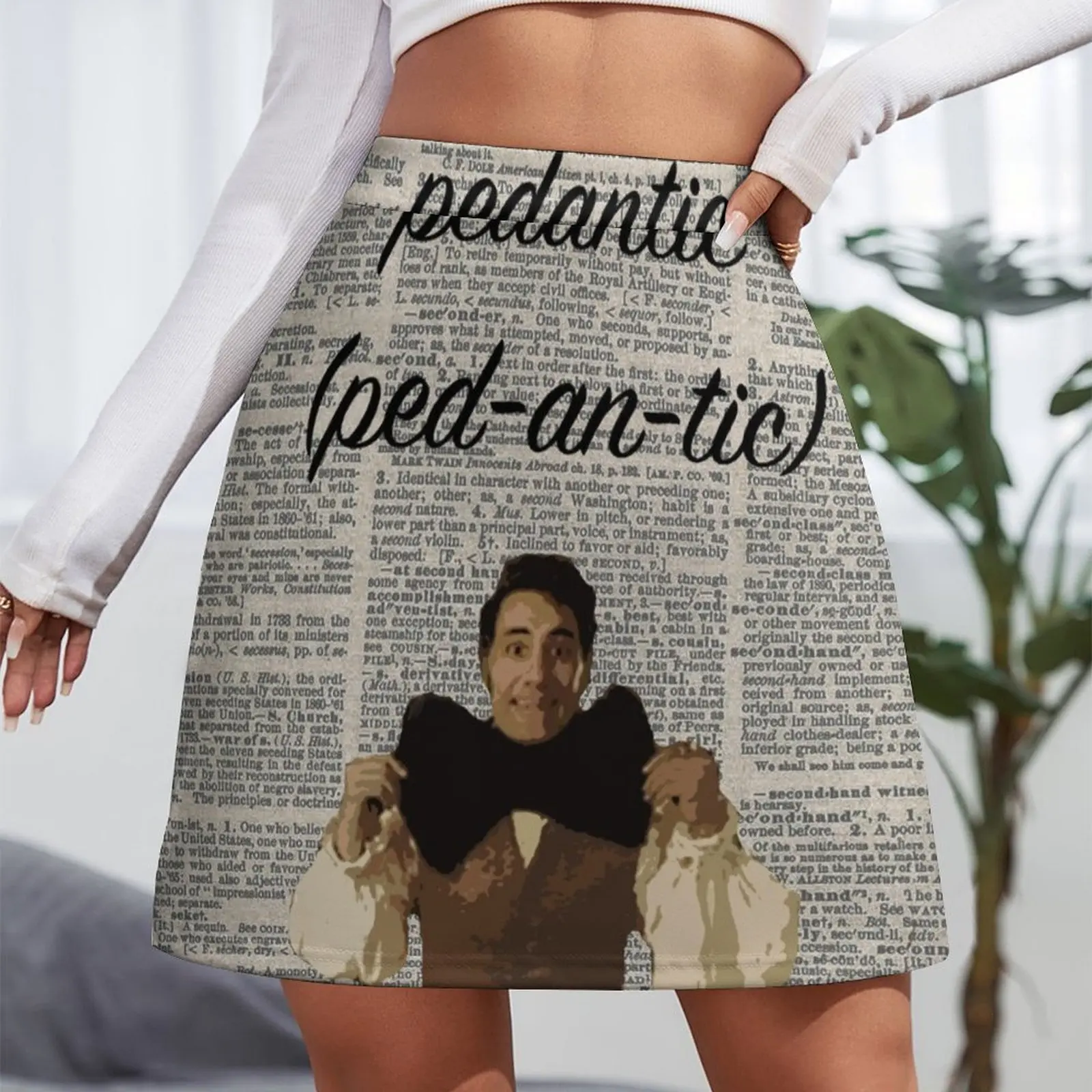 Viago (Dictionary Page) мини-юбка из полиэстера