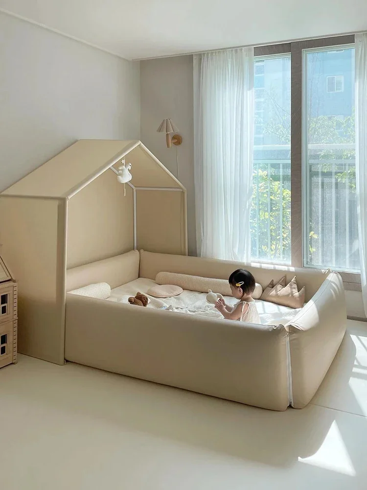 Подвижная кроватка. Детская Кровать-палатка для сращивания. Ограждение девочек.