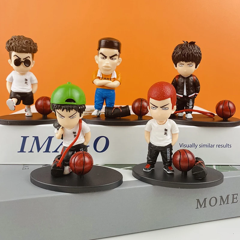 

5Pcs/Set 10cm Anime Slam Dunk Figure Akagi Takenori Rukawa Kaede Slamdunk Collection Action Figure Model Toy Doll Gift for Kids
