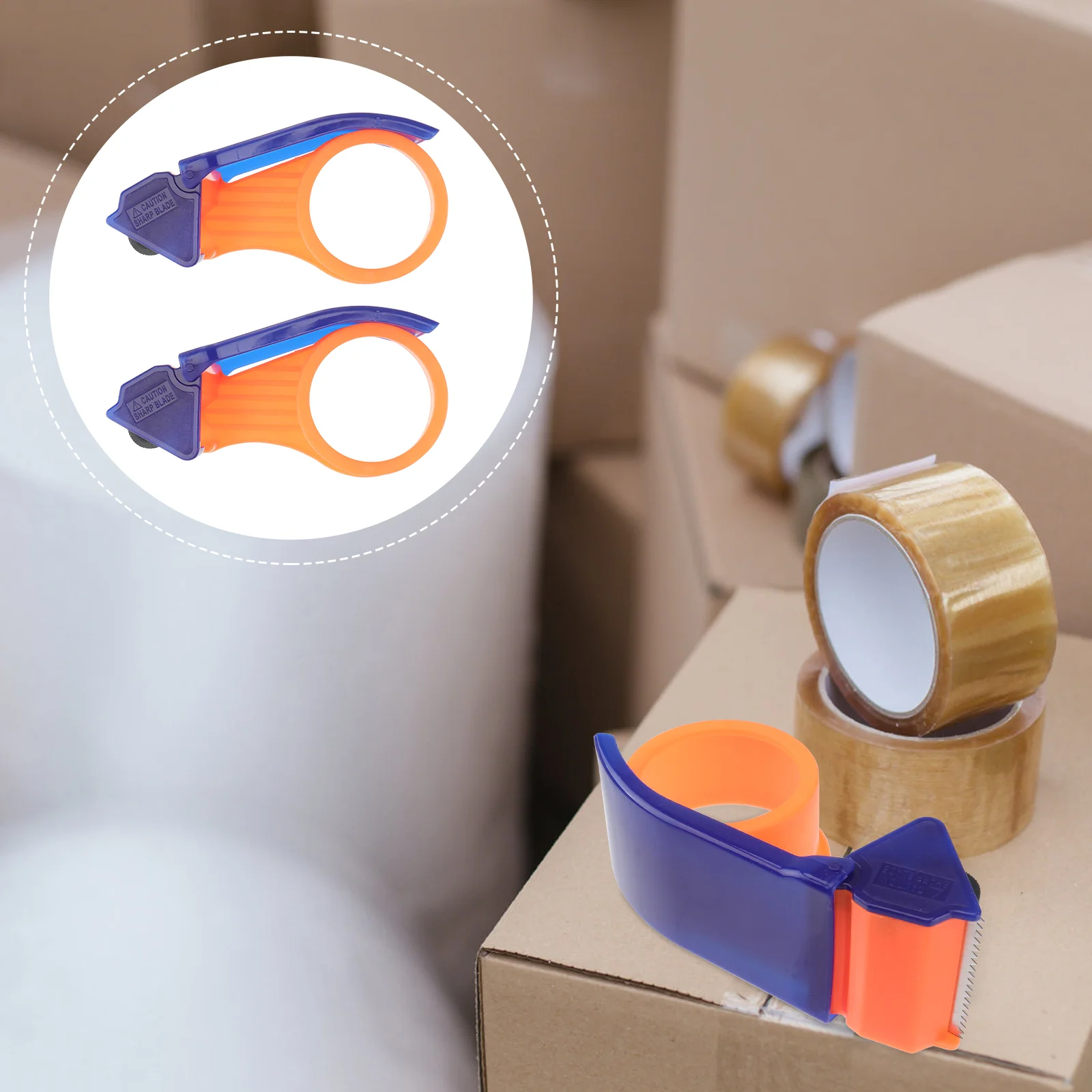 

2 Pcs Carton Packing Device Tape The Manual Baler Dispenser Sealing