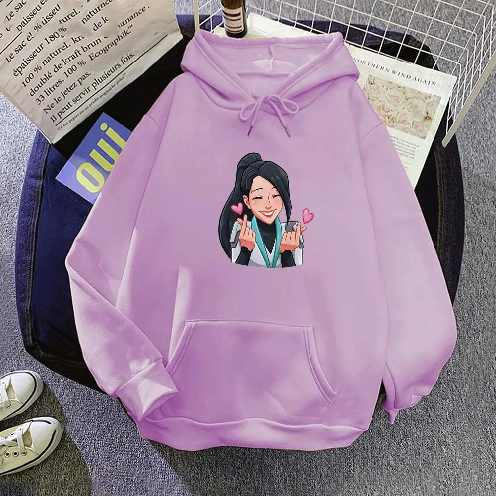 

Cool Women Sage Shooting Game Valorant Men Women's Hoodies Fashion Cartoon Anime Winter Casual Long Sleeve Hooded Swatshirts