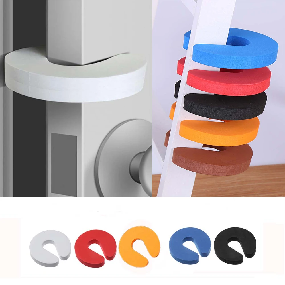 1pcs EVA C Shape Security Cabinet Locks Door Clip Baby Safety Locks Children Protection Kids Finger Safe Foam Door Stopper