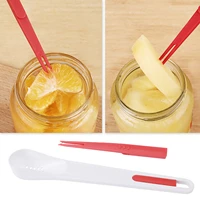 2 in 1 slotted spoon kitchen skimmer serving scoop for straining oil juice compact size for getting into small jars buffet