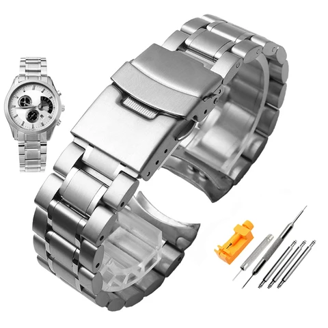 Для Casio EDIFICE EFV-540 500 EFS-S510 EFB-650 EQB-501 EFR-303L/303D ремешок из нержавеющей стали 20 мм 22 мм ремешок для часов с цепочкой