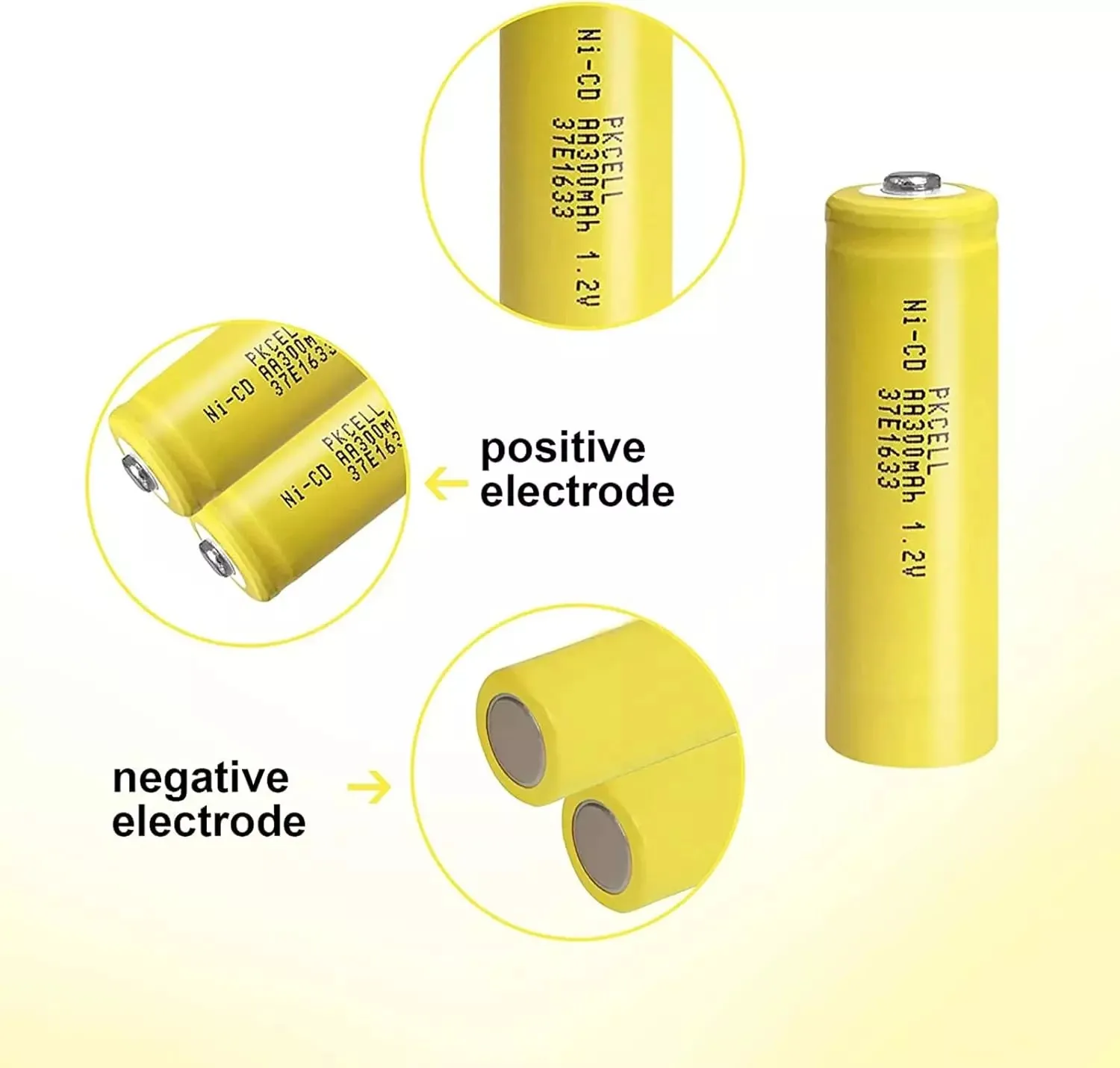 Аккумуляторная батарея 300 мАч 1 2 В Ni-CD