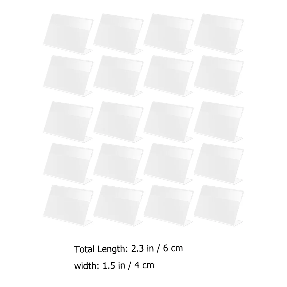 

20 Pcs Food Labelss Label Holder Price Tag Holders Storage Box Rack Supermarket Shape Plastic Display