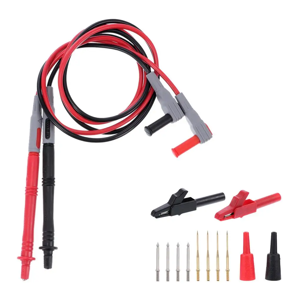 

1 Set Multimeter Test Probes 12-in-1 Multitester Tools Durable Testing Leads Kit Digital Voltmeter Pen Puncture Line