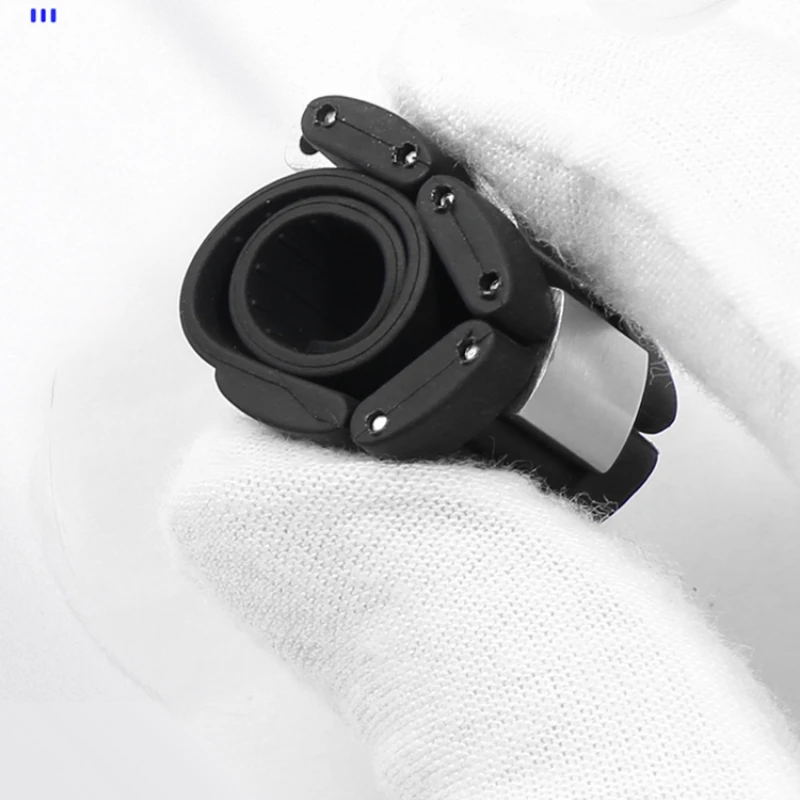 Фото Силиконовый ремешок для часов, черный, белый цвет для Cartier 21st Century Series W10125U2, резиновый браслет с пряжкой из нержавеющей стали с выпуклым интерфейсом №4