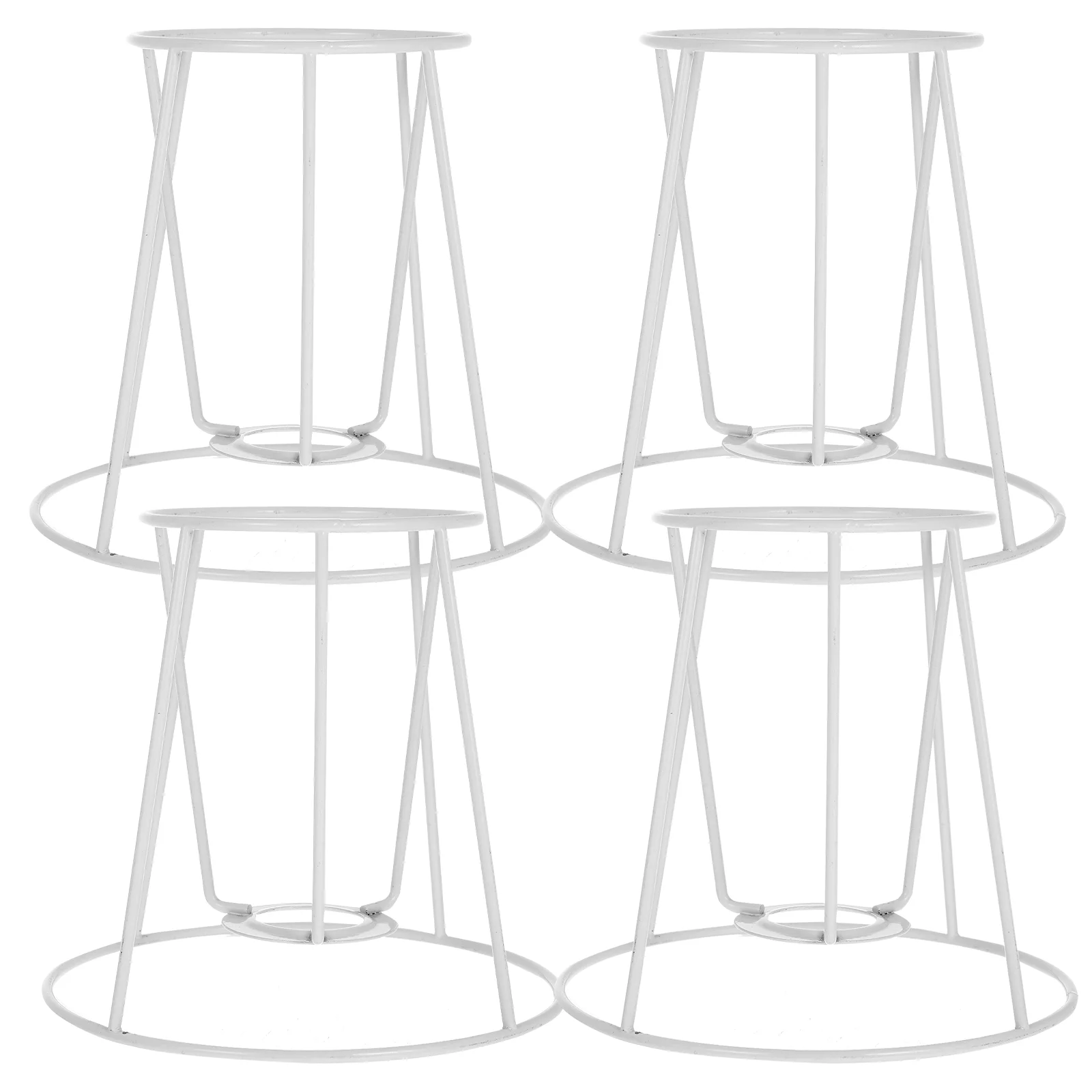 4 Pcs Outdoor Table Light Diy Lampshade Shelf Metal Lamp Ring Lamp Shade Ring Chandelier Light Cover Industrial Lamp Shade