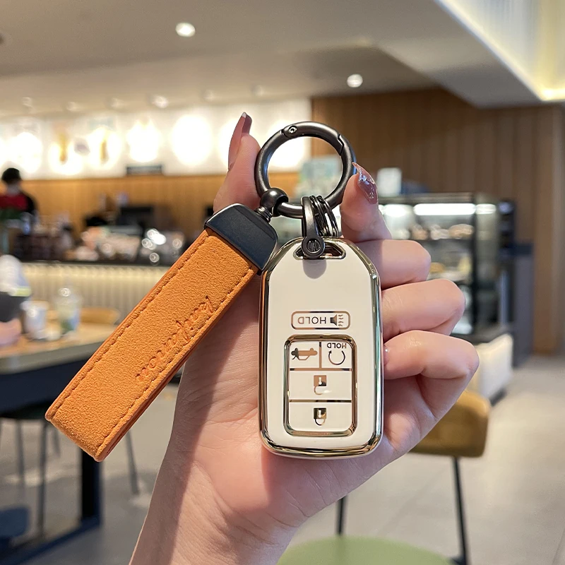 

Smart 5 Buttons TPU Car Key Case Cover For Honda 2019 2020 2021 Honda Accord Civic CR-V Remote Keyless Shell Fob Accessories