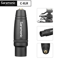 saramonic c xlr 3 5mm female trs to xlr male microphone audio adapter on professional video cinema cameras audio recorders