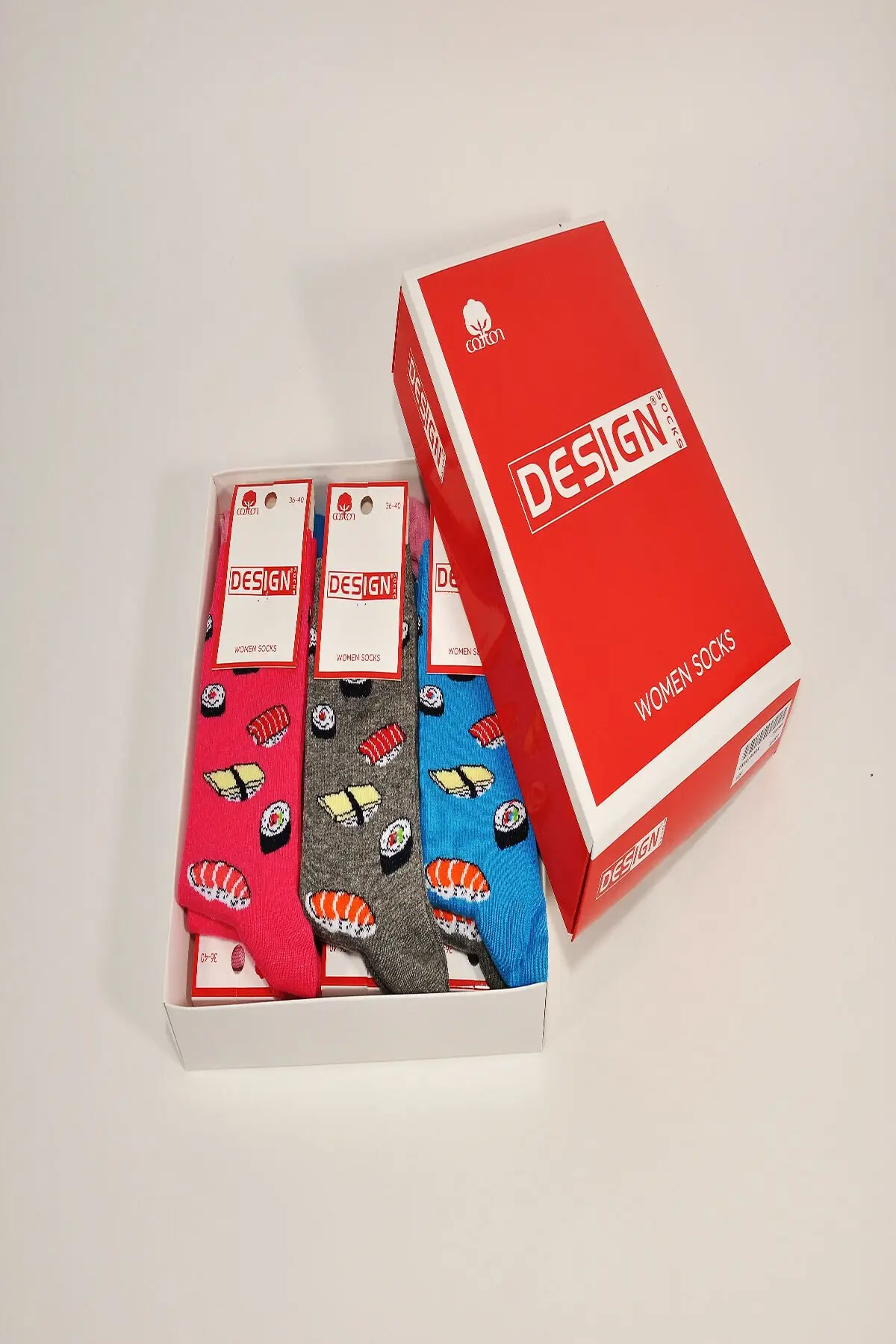 

Женские цветные носки с суши-узором (номер 37-40)-носки с узором