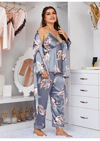 pajamas for women 3 piece set long pants loungewear sleepwear nightwear suit female pijamas sets womens outfits home clothes