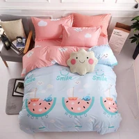 dimi child bed sheets and pillowcases comforter bedding set cartoon panda 4pcs girl boy kid bed cover set duvet cover adult