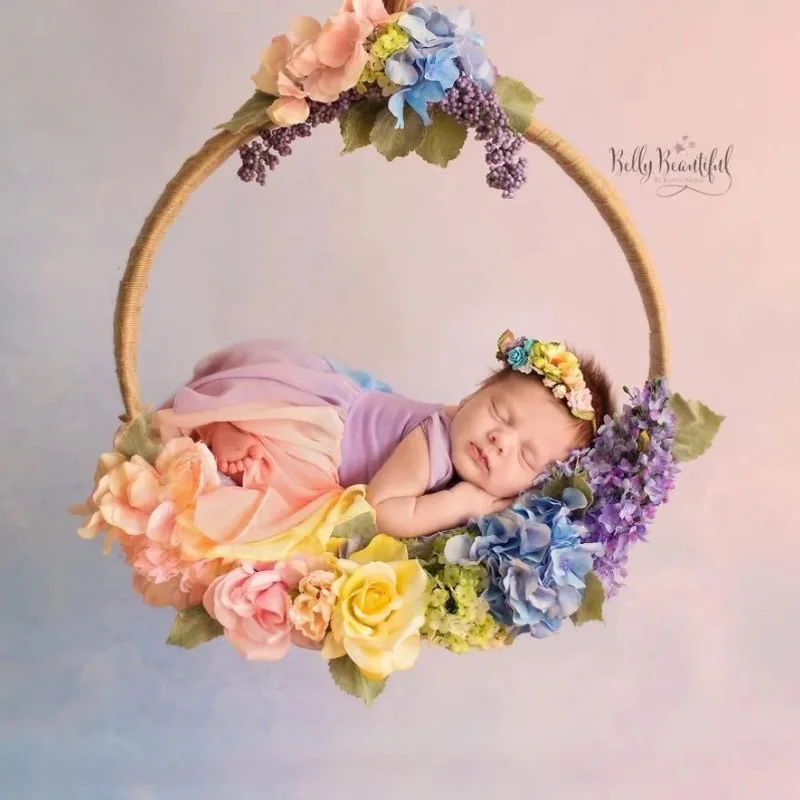 

Одежда для фотосъемки новорожденных реквизит цветочное сказочное платье принцессы повязка на голову для маленьких девочек костюм для фотосъемки наряды для младенцев аксессуары