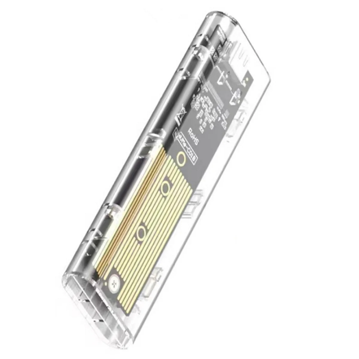 Корпус SSD M2 M.2 NVMe + NGFF с двумя протоколами USB 3.2 Gen2 10 Гбит/с Прозрачный корпус