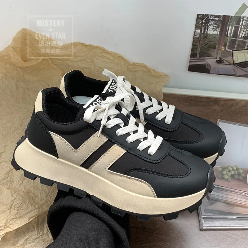 

Waffle Forrest Gump Women's 2023 new casual sports shoes Women's retro Hong Kong style chic shoes Versatile German training wome
