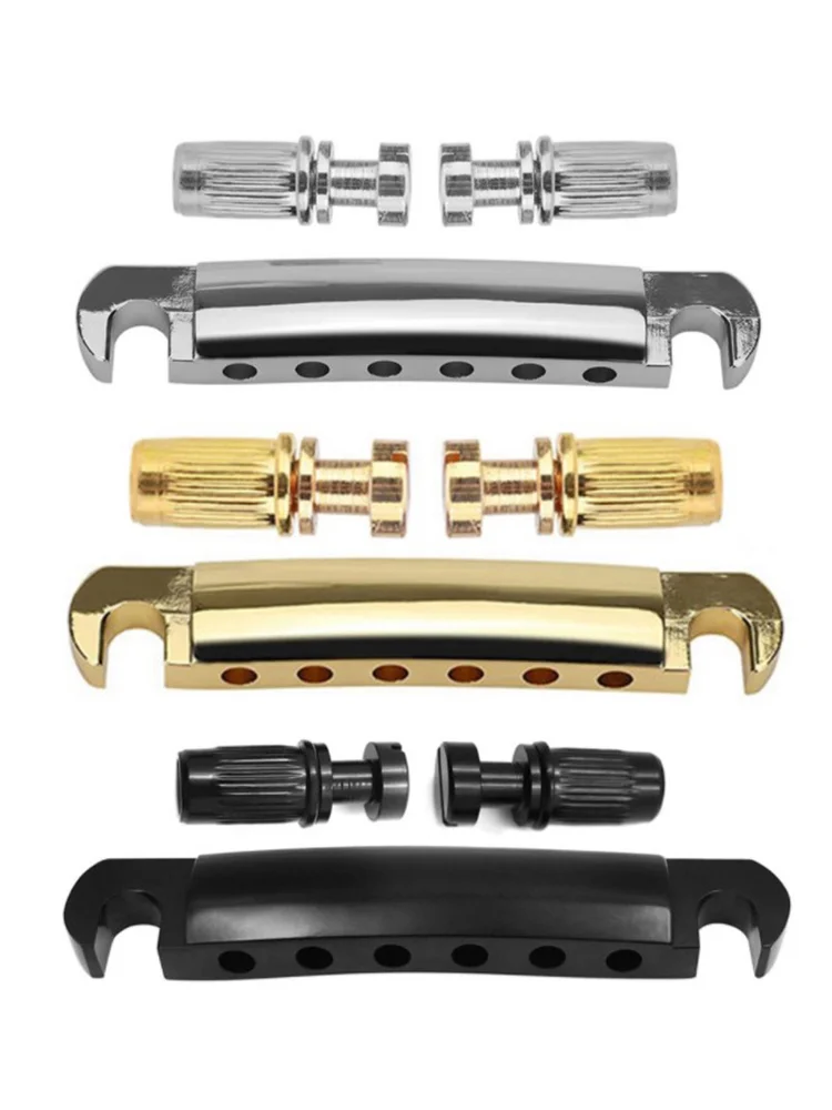 

Durable Electric Guitar Stop Bar Tailpiece with Anchors and Tune O Matic Studs