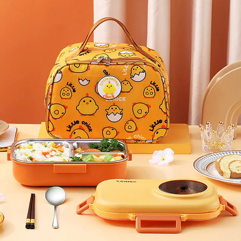 

Lunch Box For Office Worker Cartoon Insulated Lunch Box Stainless Steel Lunch Box Double Layer Snack Box For Students