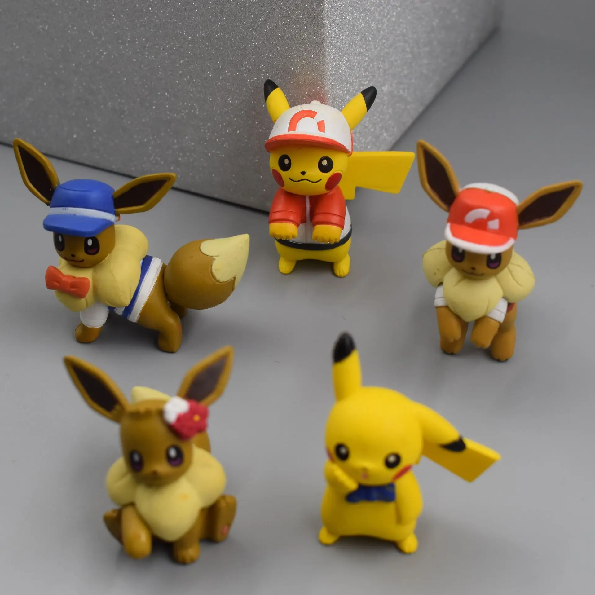 

Pokemon Pocket Monster Pikachu Eevee Kawaii Cute Doll Gifts Toy Model Anime Figures Collect Ornaments