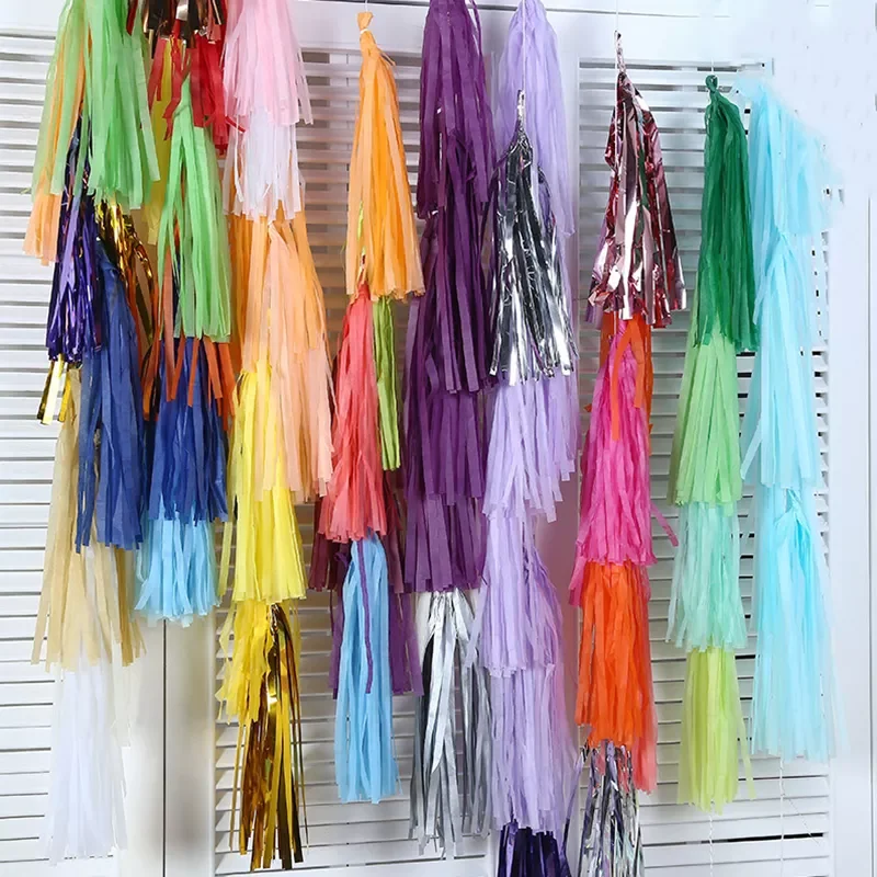 

Balloon accessories paper tassel ribbon wedding decoration balloon birthday party decoration party decoration baby birthday prop