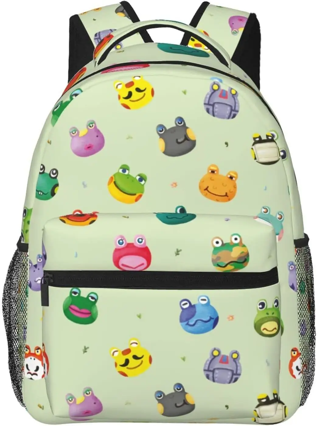 

Cute Frog Laptop Backpack Large Capacity Bookbag Durable Daypack Lightweight Bookbags Portable Travel Bag For Women Men
