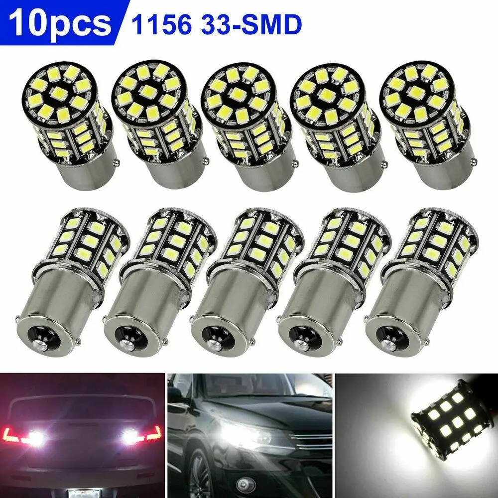

10 шт., супер яркие белые лампы для трейлера RV 33-SMD