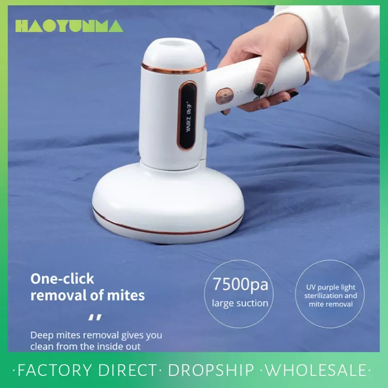 

3in1 Wireless Mite Remover Wireless UV Sterilizer Bed Cleaner Sanitizer USB Rechargeable Vacuum Dust Mite Repellent Remover
